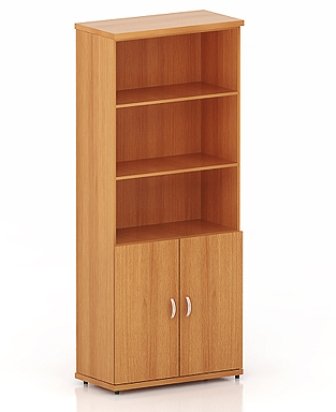 КЭ59 Шкаф высокий полуоткрытый  (КЭ17+КЭ27+КЭ22*2) (854*424*2066) эталон, бук1