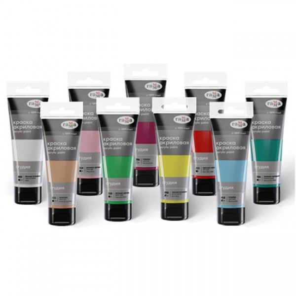 Краска акриловая художественная Гамма "Студия", 75мл, пластиковая туба, синяя