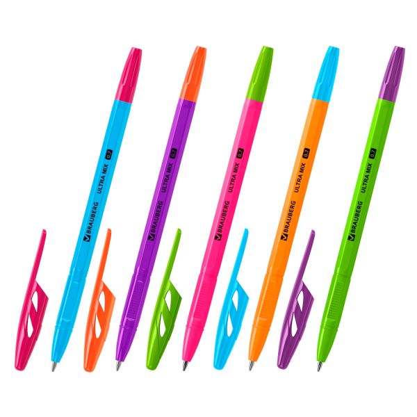 Ручка шариковая BRAUBERG "ULTRA MIX", СИНЯЯ, узел 0,7 мм, чернила ГЕРМАНИЯ, наконечник ШВЕЙЦАРИЯ