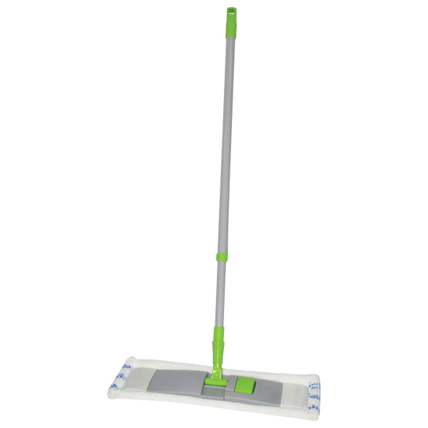Швабра с флаундером 40 см, телескопический черенок 120 см, резьба 1,6 см, микрофибра/абразив (тип К)