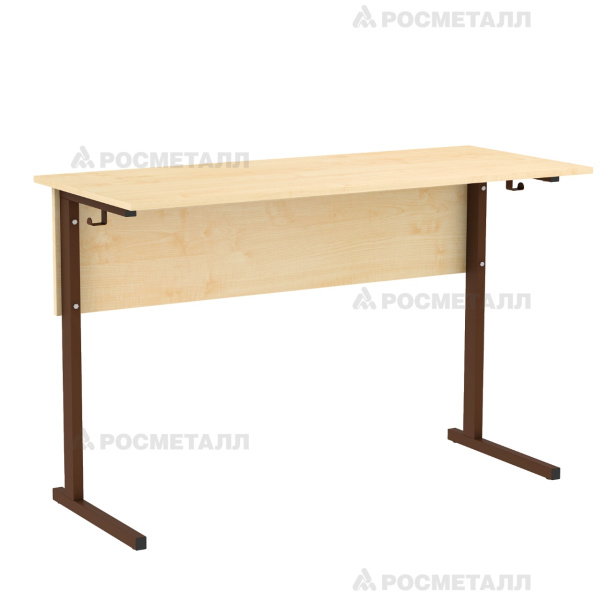 Стол ученический 2-местный 1200*500*700 6гр. , клен, м/к коричн, закругленные углы Стол ученический 2-местный 1200*500*700 6гр. , клен, м/к коричн, закругленные углы
