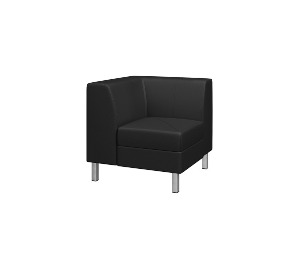 Модуль Флагман угловой 770х770х735мм Oregon 16 (кожзам черный) 