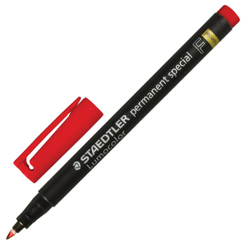 Маркер перманентный специальный для стекла STAEDTLER (Германия), КРАСНЫЙ, 0,6 мм. 319 F-2