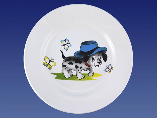 Тарелка мелкая 175мм гр.8 "Озорные щенки" 057