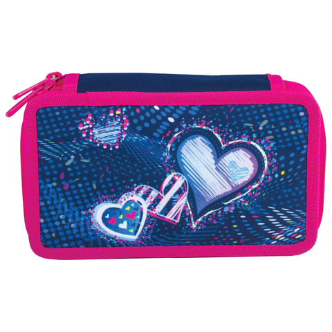 Пенал TIGER FAMILY (ТАЙГЕР) 2 отделения, Cosmos Hearts, 19*11*5см, TGCO18-B03E