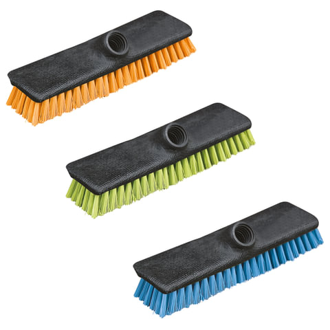 Щетка для уборки (скраббер), ширина 24 см, щетина 2,5 см, пластик, еврорезьба, YORK "04320