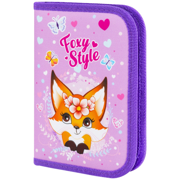 Пенал ПИФАГОР, 1 отделение, полиэстер, 19х13 см, Happy Time, 271510