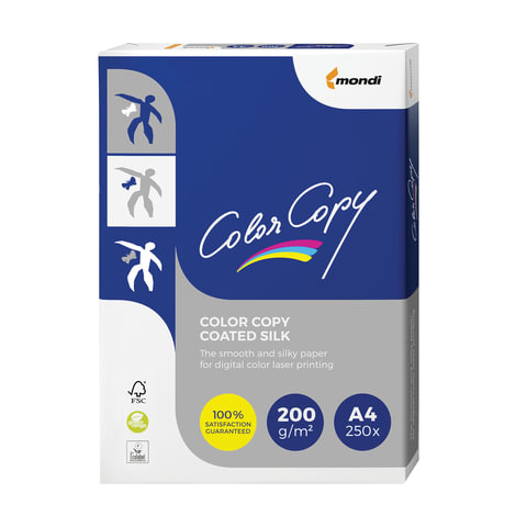 Бумага COLOR COPY SILK белая мел матов. А4,200г/м 250л. класс"А++"Австрия, белизн 138%(CIE),ш/к26174