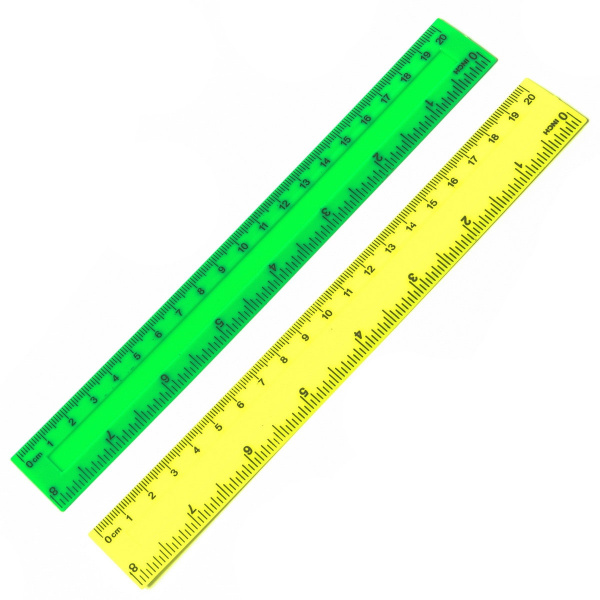 Линейка пластиковая цветная 20 см "ALINGAR" 15931 