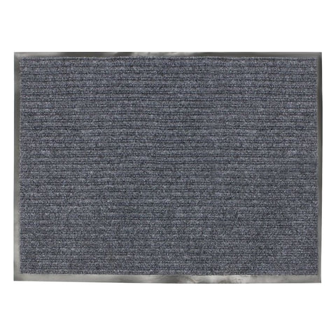 Коврик входной ворсовый влаго-грязезащитный VORTEX, 90*120см, серый,