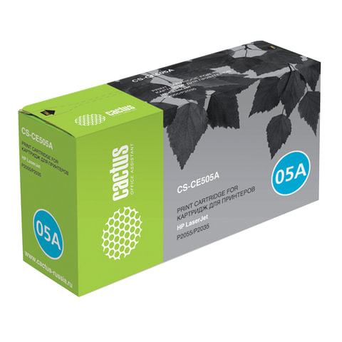 Картридж лазерный CACTUS (CS-CE505A) для HP LaserJet P2035/P2055, ресурс 2300 стр., CS-CE505AS