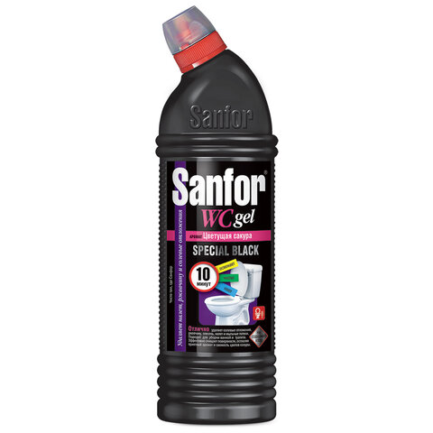 Чистящее средство SANFOR WC gel (Санфор гель) 750г, "Speсial Black", ш/к 