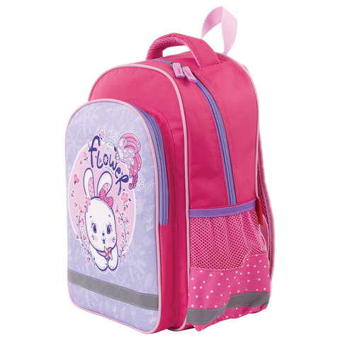 Рюкзак ПИФАГОР SCHOOL для начальной школы, "RABBIT", 38х28х14 см, 228827