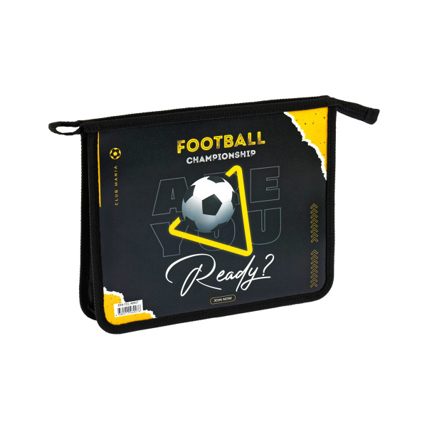 Папка для тетрадей 1 отд, А5, ArtSpace "Football", 240*190*40мм, пластик, на молнии ПТЛ-715_48927