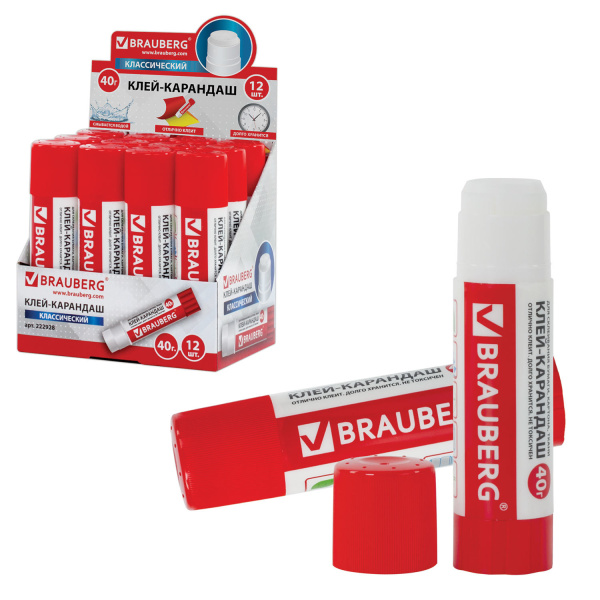 Клей-карандаш BRAUBERG  40 г