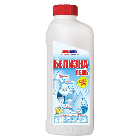 Белизна гель Аквагель "Лимон" 1л, концентрат (хлор 5%), 203308