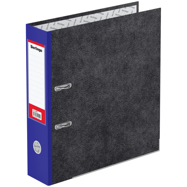 Папка-регистратор Berlingo "Hyper", 80мм, мрамор, с карм. на корешке, нижний метал. кант, синяя Папка-регистратор Berlingo "Hyper", 80мм, мрамор, с карм. на корешке, нижний метал. кант, синяя
