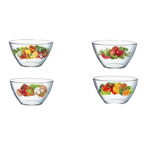 Салатник "Гладкий""Овощи" 13см 10с1542