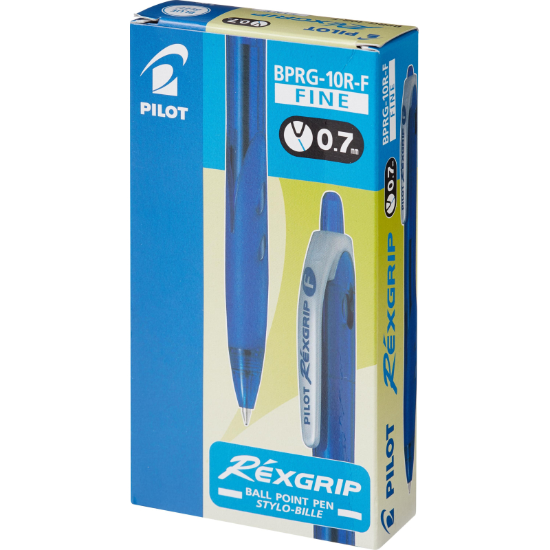 Ручка шариковая PILOT автомат., корп.син."REX GRIP" BPRG-10R-F, с рез.упором 0,32 мм, синяя, 140814