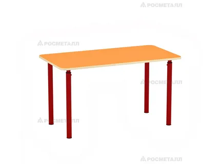 Стол прямоугольный , регулируемый с закругл. угл(желтый) УЦЕНКА