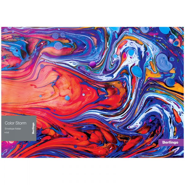 Папка-конверт на кнопке Berlingo "Color Storm", 180мкм, с рисунком EFb_A4031