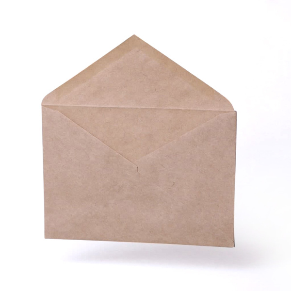 Конверт С5 КРАФТ клей декстрин, 90 г/м2, треугольный клапан