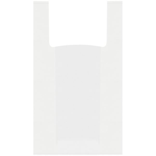 Пакет-майка OfficeClean, ПНД, 28+14*50см, 12мкм, белый 317610