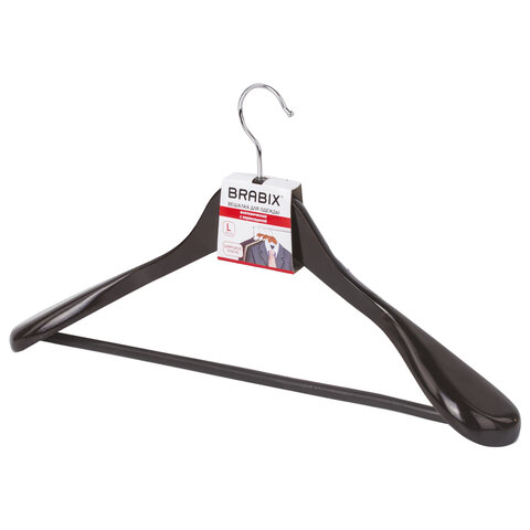 Вешалка-плечики р. 48-50, дерево, ЛАЙМА анатомическая, антискольз.перекл., цвет темно-коричневый