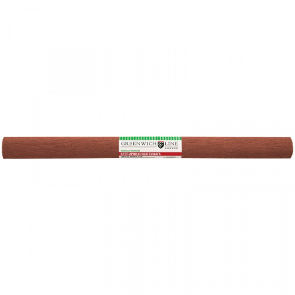 Бумага крепированная Greenwich Line, 50*250см, 32г/м2, коричневая, в рулоне