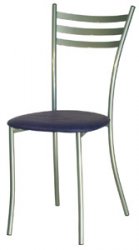 Стул Debut "Флоренция", 386*530*870, каркас серебристый металлик, обивка кожзам песочный К-009