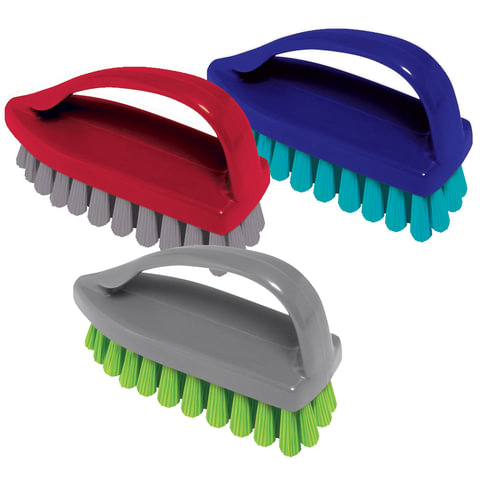 Щетка для одежды/обуви, средняя, 8х11х5 см, пластик, цвет ассорти, "Утюжок", YORK, 40020 