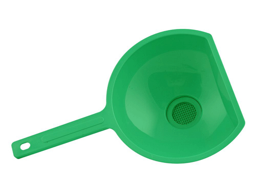 Воронка с ситечком 5цв 13*11см, ручка 10см NEW76.60