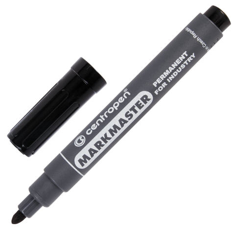 Маркер перманентный универсальный для любой поверхности CENTROPEN MARKSMASTER, 1,5мм,черный,8599/1Ч