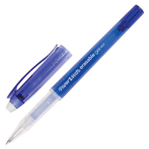 Ручка "Пиши-стирай" гелевая PAPER MATE "Erasable Gel", корпус синий, узел 0,7 мм, линия 0,5 мм, синя