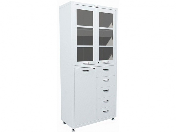 Медицинский шкаф HILFE МД 2 1780 R-5. Размеры: 1750/1850x800x400мм