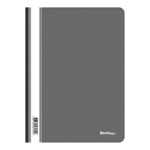 Папка-скоросшиватель пластик. Berlingo, А4, 180мкм, черная с прозр. верхом ASp_04101