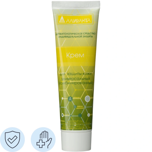 Крем защитный 100 мл, АЛИРАНТА, универсальный от масел, красок, цемента, дезсредств, 10022