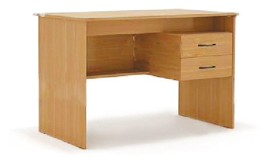 Стол однотумбовый, скругленные углы, ЛДСП, 1200*600*760 мм, цвет бук