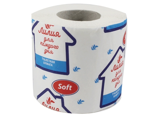 Бумага туалетная Лилия Софт 1 слойная, 1шт. 0236