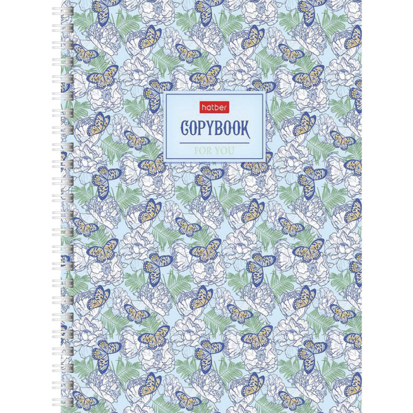 Тетрадь 96л. клетка на спирали HATBER, обложка твердая, "В аромате грез", 96Тт5В1гр_24205