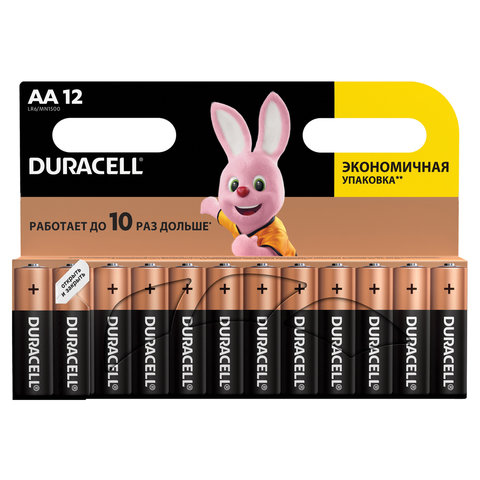 Батарейка DURACELL Basic ОРИГИНАЛ, AA (LR6, 15А), алкалиновая, пальчиковая