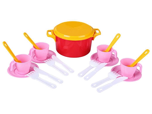Набор игрушечной посуды "Хозяйка" (стол.4 перс) М2225