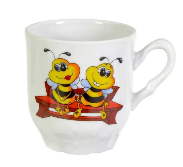 Кружка 220см3 ф.231 "Пчелы" фарфор