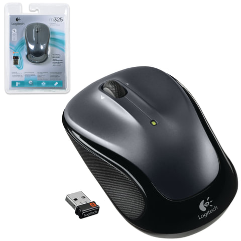 Мышь беспроводная оптическая LOGITECH M325 PRECISION, USB, 2 кнопки+1 кол.-кн., 910-002143\910-00214