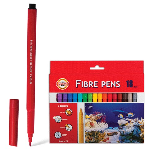 Фломастеры KOH-I-NOOR 18цв, смываемые, трехгранные, картонная коробка, европодвес, 771002AH05KS Фломастеры KOH-I-NOOR 18цв, смываемые, трехгранные, картонная коробка, европодвес, 771002AH05KS