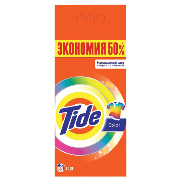 Стиральный порошок Tide (Тайд) автомат 12кг, Color ш/к 53363