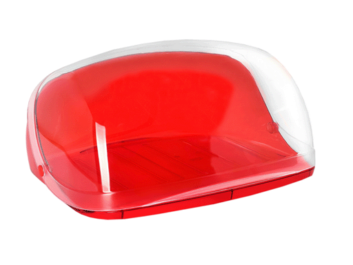 Хлебница Кристалл малая_Красный прозрачный М1185