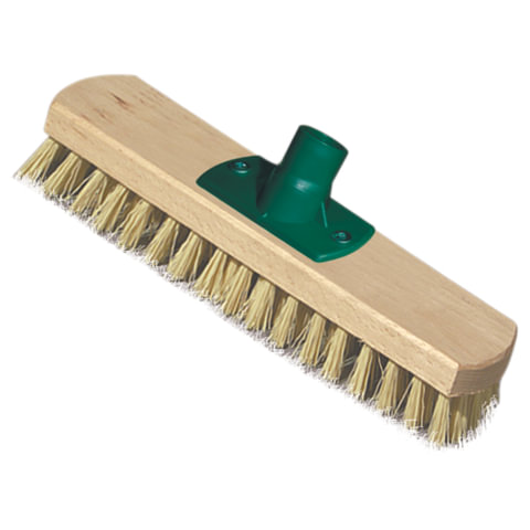 Щетка-скраббер для уборки техническая, ширина 23 см, длина щетины 2,5 см, деревянная, YORK, 300