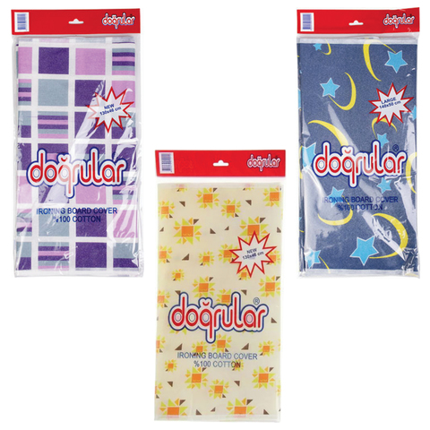 Чехол для гладильной доски 140х52 см, универсальный, ассорти, европодвес, "Тефлон", DOGRULAR, UAB540