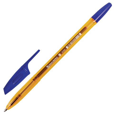 Ручка шариковая BRAUBERG "X-333" AMBER, СИНЯЯ, корпус тониров оранж, узел 0,7 мм, лин письма 0,35 мм Ручка шариковая BRAUBERG "X-333" AMBER, СИНЯЯ, корпус тониров оранж, узел 0,7 мм, лин письма 0,35 мм